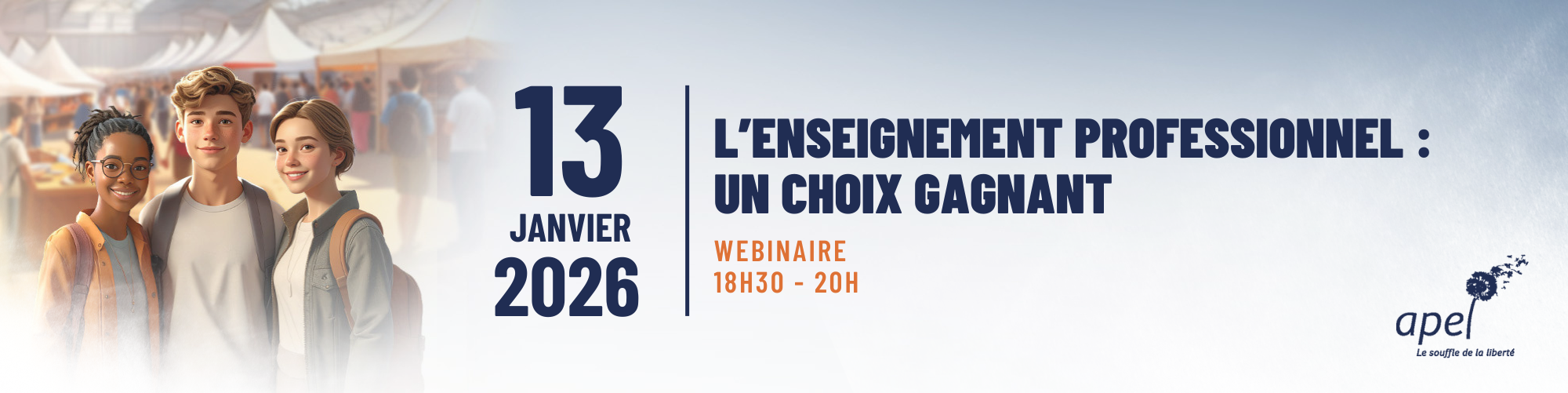 [Webinaire] L&rsquo;enseignement professionnel : un choix gagnant | 13 janvier 2026